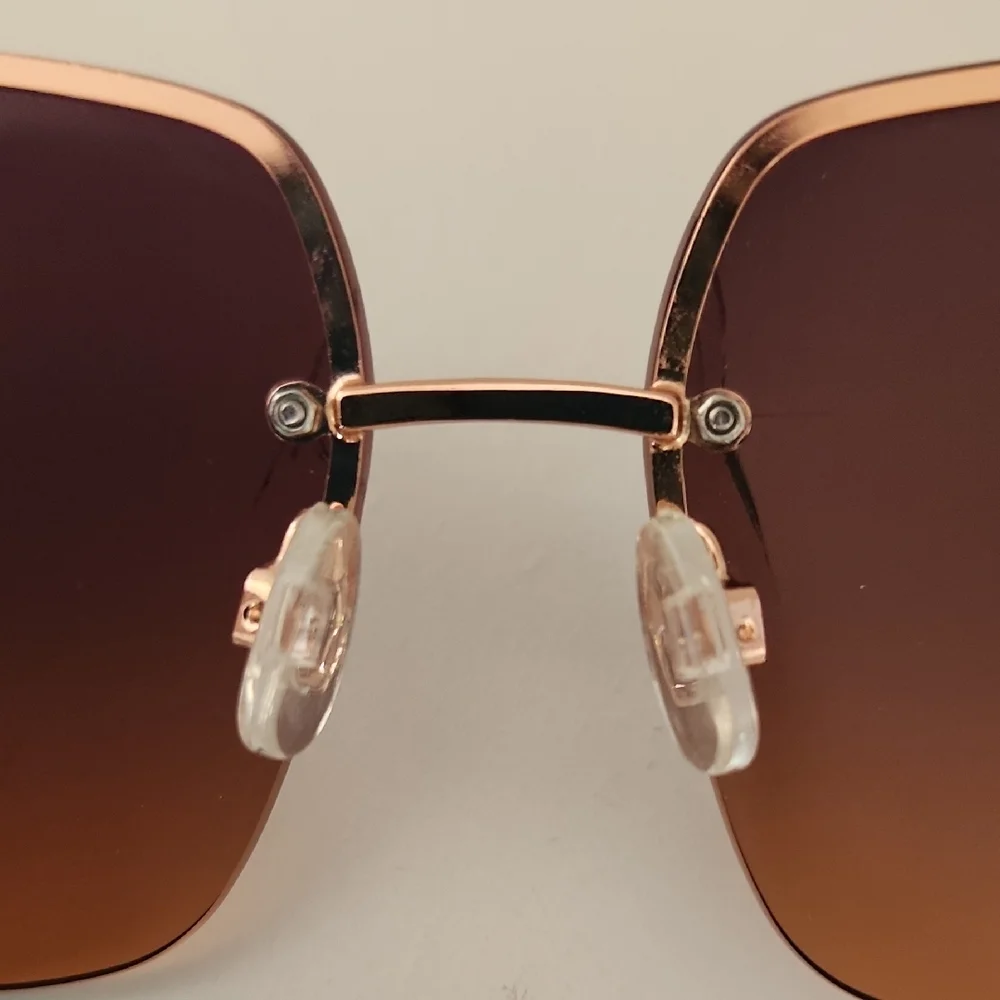 Express Brown Gradient Square Sunglasses